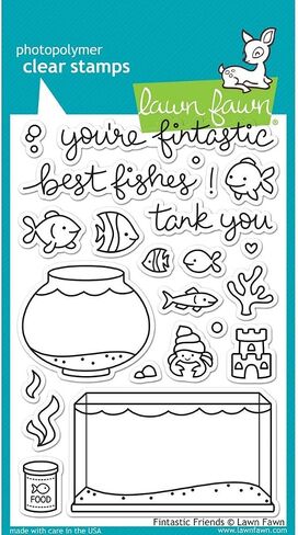 Lawn Fawn Clear Stamps - Fintastic Friends (LF891) in Saudi Arabia