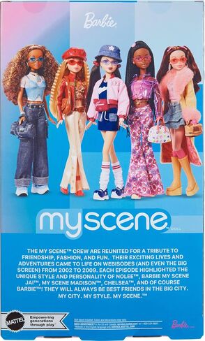Barbie Signature My Scene Nolee Doll and Accessories, Y2K-Inspired Outfit with Sporty Matching Set, Cropped Jacket, Leg Warmers and Doll Stand in Saudi Arabia