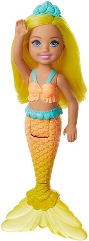 Barbie Dreamtopia Chelsea Mermaid Doll ، 6.5 بوصة مع الشعر الأصفر وذيل in Saudi Arabia