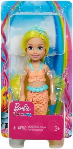 Barbie Dreamtopia Chelsea Mermaid Doll ، 6.5 بوصة مع الشعر الأصفر وذيل in Saudi Arabia