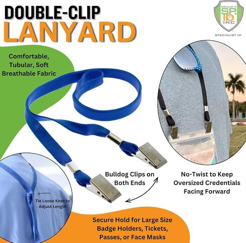 25 Pack - Face Mask Lanyards - أشرطة رقبة مريحة متميزة للتذاكر ، حاملي شارات - Twist Free 2 Hook Design (1 في كل نهاية) لشارات الأحداث الخاصة وبيانات الاعتماد وحاملي التذاكر (أسود) in Kuwait