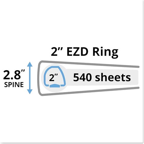 Avery 79192 Heavy-Duty View Binder w/Locking 1-Touch EZD Rings, 2-Inch Cap, White in Saudi Arabia