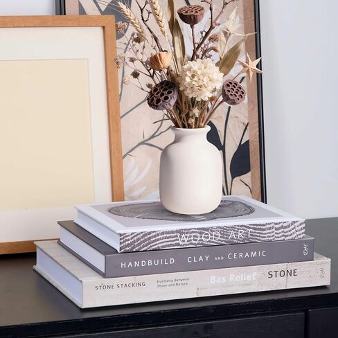 Decorative Books for Home Decor, Set of 3 Sizes Faux Books, Book Decor for Living Room, Office, Bookshelf, Coffee Table Decoration, Modern Stacked Display in Saudi Arabia
