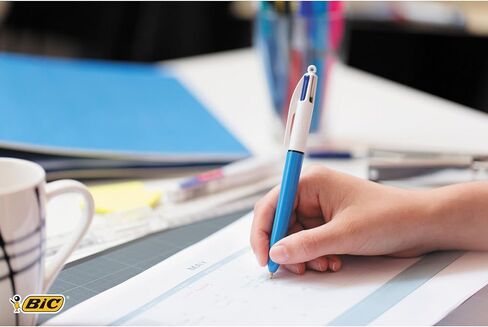 BIC 4 COLORS FAMILY PEN PACK من أقلام نقطة السحب القابلة للسحب بأربعة ألوان حبر ، مجموعة من 4 (2 MINI ، 2 الأصل) in Saudi Arabia