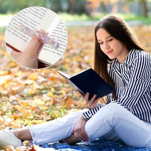 حامل صفحة كتاب الإبهام ، 2 حزمة مجفف زهرة الراتنج المصنوعة يدويًا لأدوات القراءة إكسسوارات القراءة الحرة للقراءة هدايا عيد الميلاد للأدبيين ، والمعلمين ، والطلاب ، والديدان الكتب in Saudi Arabia