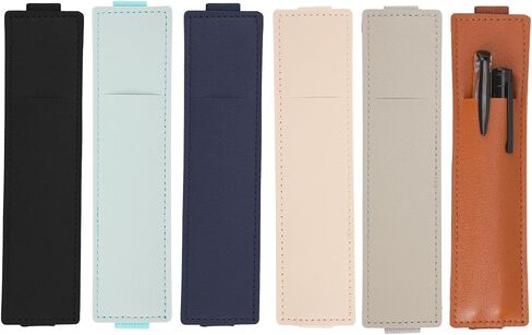 6 Pcs Elastic Notebook Band Holders, Adjustable Elastic Band Pen Holder, Detachable PU Leather Pen Sleeve Pouch Journal Pencil Holder, for Notebook Planners Binders Books (Hold 2 Pens) in Saudi Arabia