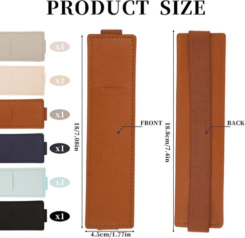 6 Pcs Elastic Notebook Band Holders, Adjustable Elastic Band Pen Holder, Detachable PU Leather Pen Sleeve Pouch Journal Pencil Holder, for Notebook Planners Binders Books (Hold 2 Pens) in Saudi Arabia