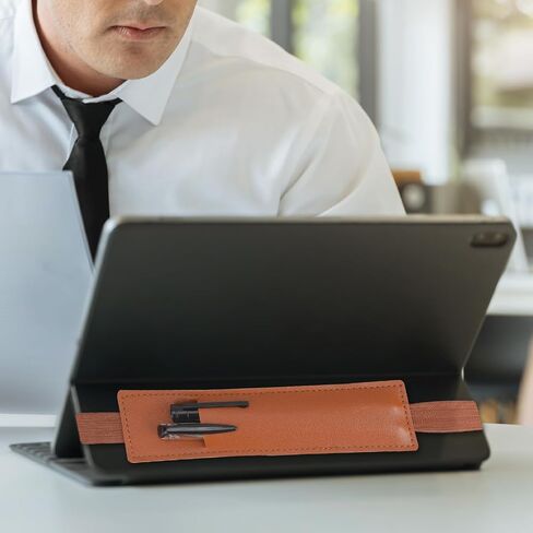 6 Pcs Elastic Notebook Band Holders, Adjustable Elastic Band Pen Holder, Detachable PU Leather Pen Sleeve Pouch Journal Pencil Holder, for Notebook Planners Binders Books (Hold 2 Pens) in Saudi Arabia