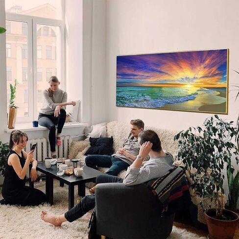 Diamond Painting Kits for Adults,Large Sunset Ocean Beach Diamond Art Painting for Beginners, Diamond Round 5D Full Drill Paint with Diamonds Pictures Gem Art Painting Kits DIY Crafts Kits 28X16in in Kuwait
