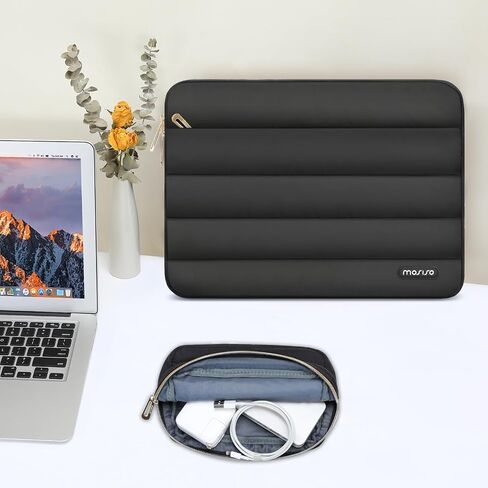 MOSISO Compatible with MacBook Air 13 inch Case 2022-2019, 2018 Release A2337 M1 A2179 A1932, Plastic Garden Flowers Hard Shell&Keyboard Cover&Screen Protector&Bag with Small Case, Transparent&Black in Saudi Arabia