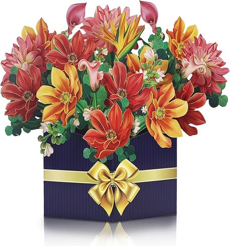 البطاقات المنبثقة للزهور ، بطاقات المعايدة المنبثقة في ديزي فلاور باقة مع مظروف ، بطاقات تهنئة ثلاثية الأبعاد ، بطاقات هدايا عيد ميلاد ، شكرا لك ، احصل على بطاقات جيدة in Kuwait