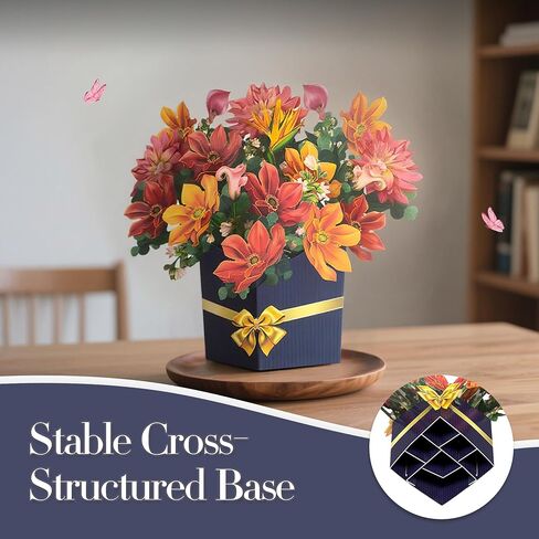 البطاقات المنبثقة للزهور ، بطاقات المعايدة المنبثقة في ديزي فلاور باقة مع مظروف ، بطاقات تهنئة ثلاثية الأبعاد ، بطاقات هدايا عيد ميلاد ، شكرا لك ، احصل على بطاقات جيدة in Kuwait