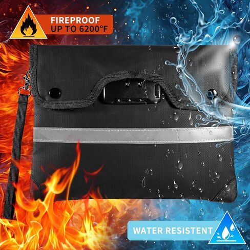 حقيبة أموال HomelyLife Fireproof Money ، A4 (15*11.8 '') in Kuwait