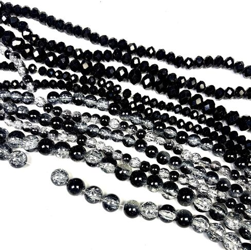 Glass Beads for Jewelry Making, 6/8/10mm 680Pcs Crackle/Briolette Faceted Crystal Beads for Bracelet Craft Necklace Earring Making Wine Charms Wind Chimes, Green in Saudi Arabia