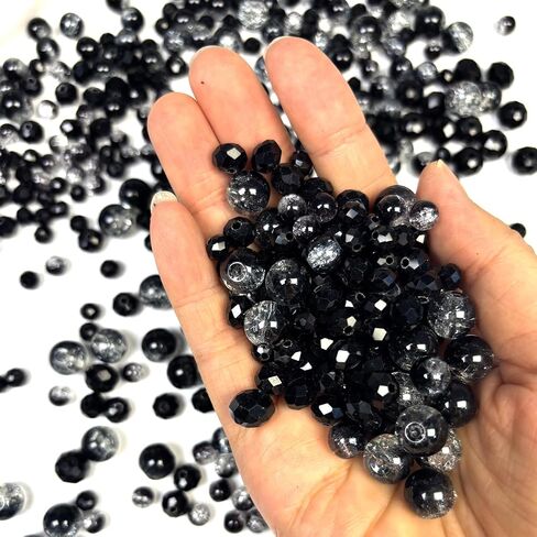 Glass Beads for Jewelry Making, 6/8/10mm 680Pcs Crackle/Briolette Faceted Crystal Beads for Bracelet Craft Necklace Earring Making Wine Charms Wind Chimes, Green in Saudi Arabia