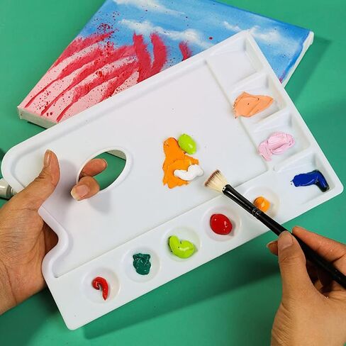 Homoyoyo 4pcs DIY Art Painting Board Paint Trays Pallet Painting for Boys and Girls Adults Easy Clean in Saudi Arabia