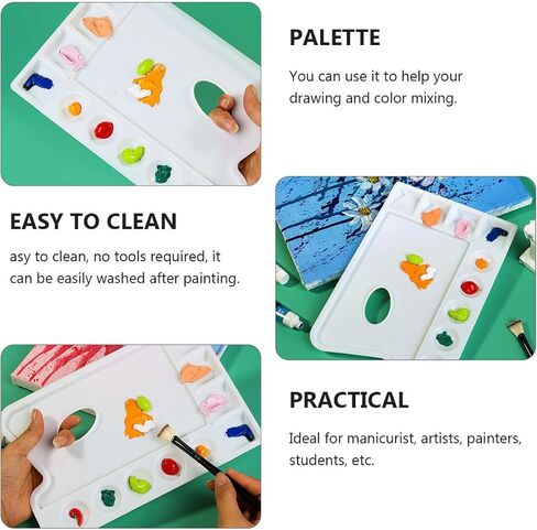 Homoyoyo 4pcs DIY Art Painting Board Paint Trays Pallet Painting for Boys and Girls Adults Easy Clean in Saudi Arabia