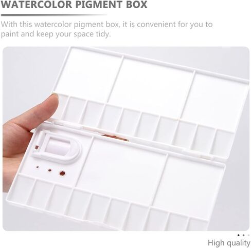 HOMSFOU 3pcs Watercolor Pigment Box Lid Plastic Palette for Artists Color Fixing Plate for Painting for Students and Professionals Versatile Art Supply Case in Saudi Arabia
