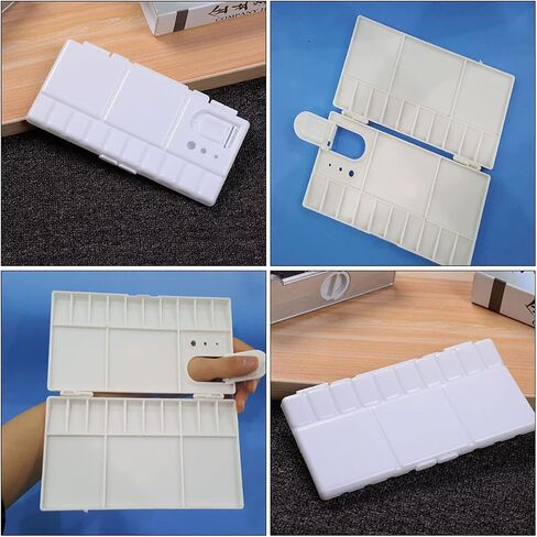 HOMSFOU 3pcs Watercolor Pigment Box Lid Plastic Palette for Artists Color Fixing Plate for Painting for Students and Professionals Versatile Art Supply Case in Saudi Arabia