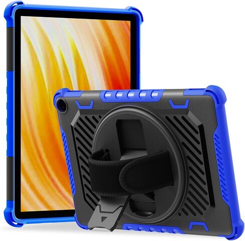 حافظة ROISKIN 360 بحزام يد بمسند لإصدار 2023 حافظة كمبيوتر لوحي Fire HD 10 (تناسب الجيل الثالث عشر، لا تناسب الجيل الحادي عشر/التاسع/السابع) أيضًا لهاتف Sony Nokia iPhone بطبقة مزدوجة مقاومة للصدمات in Kuwait