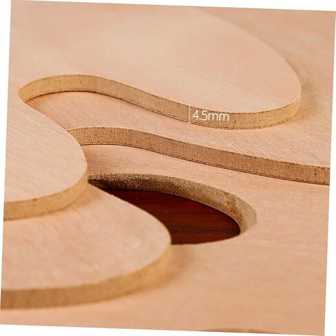 Homsfou Wooden Oval Color Mixing -صينية طلاء فنية ودية لزيت الأكريليك والتصميم الخفيف للألوان المائية للطلاب والفنانين في المدرسة والاستخدام المنزلي in Saudi Arabia