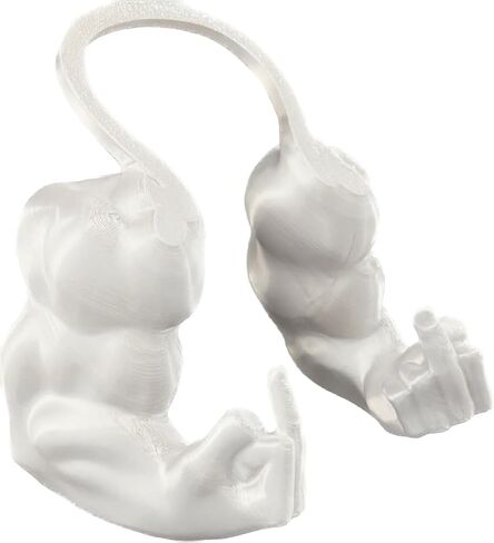 Cat Muscle Arms 3D Printed Cat's Neck Muscle Fist Middle Finger Up F88k Cosplay for Dogs Cat Birthday Party Halloween Photo Shoot (White Finger) in Saudi Arabia
