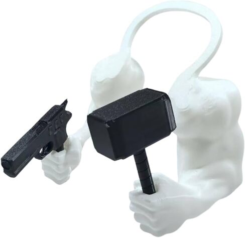 Cat Muscle Arms 3D Printed Cat's Neck Muscle Fist Middle Finger Up F88k Cosplay for Dogs Cat Birthday Party Halloween Photo Shoot (White Finger) in Saudi Arabia