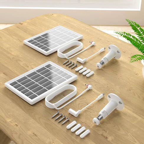 قطعتان من شاحن الألواح الشمسية لبطارية كاميرا الأضواء الدائرية، بطارية كاميرا لاصقة (بدون كاميرا) in Kuwait