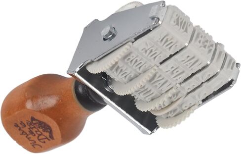 FDIT Wooden Date Stamp Wheel ، ختم تاريخ التدوير القابل للتعديل للورق ، والوثائق ، والحرف اليدوية ، علامة تاريخ محمولة مع انطباع واضح للمكتب والمدرسة والاستخدام المنزلي (2 × 1.3 بوصة) in Saudi Arabia