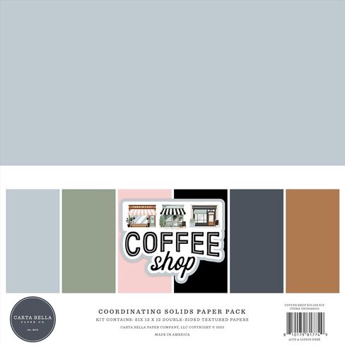 Echo Park Paper Coffee Shop Solids Kit, Various in Saudi Arabia