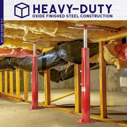 BISupply Basement Floor Jack 19" - 36" Adjustable Support Beam House Jack Post - Floor Lifting Joist Beam Brace for Cellar Ceiling 9700 lbs Max Capacity Screw Pole Jack - 5 Pack in Saudi Arabia