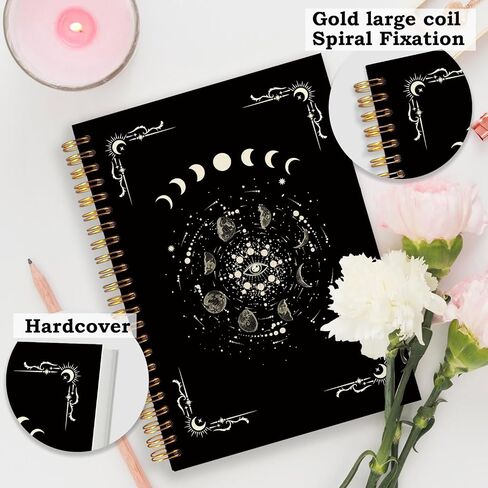 SNNDER Gothic Skull Skeleton Notebook, Spooky Goth Journal, Gothic Gifts for Women Men, Gothic Office Supplies, Halloween Hardcover Spiral Notebook 5.5x8.3 Inch in Kuwait