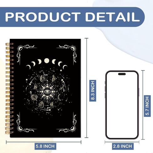 SNNDER Gothic Skull Skeleton Notebook, Spooky Goth Journal, Gothic Gifts for Women Men, Gothic Office Supplies, Halloween Hardcover Spiral Notebook 5.5x8.3 Inch in Kuwait