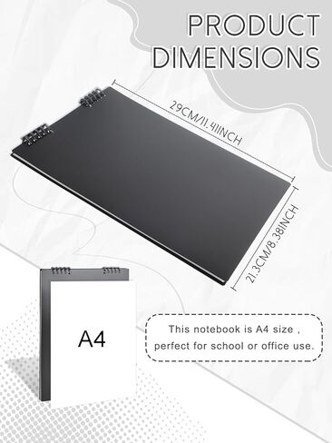 Lionsoul Top Bound Bound Procons - 160 صفحة ، وحكم 8 مم ، وحجم A4 مجلة كتابة كبيرة مع غلاف بلاستيكي مقاوم للماء ، ومتعدد الاستخدامات للمدرسة واللوازم المكتبية (الأزرق الداكن) in Kuwait