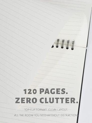 Lionsoul Top Bound Bound Procons - 160 صفحة ، وحكم 8 مم ، وحجم A4 مجلة كتابة كبيرة مع غلاف بلاستيكي مقاوم للماء ، ومتعدد الاستخدامات للمدرسة واللوازم المكتبية (الأزرق الداكن) in Kuwait