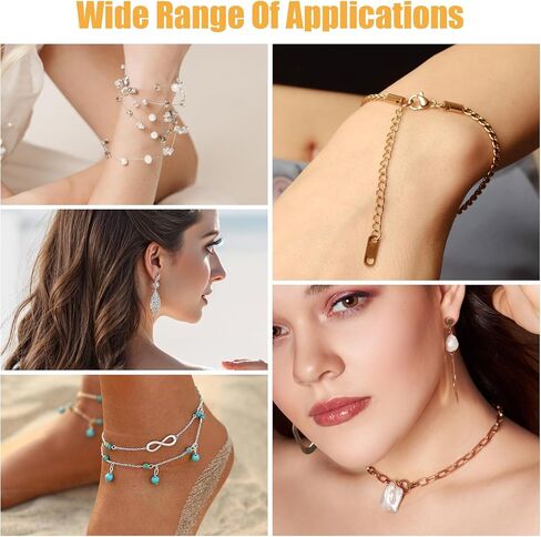 200PCS 18K Gold Plated Clamshells Crimp Bead Tips Knot Covers Bead Caps for Jewelry Making Accessories Beads Endcaps for DIY Bracelet Necklaces Earrings Keychains in Saudi Arabia