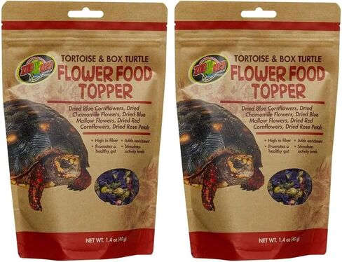 Zoo Med Tortoise & Box Turtle Flower Food Topper 1.4 oz - Pack of 22 in Saudi Arabia