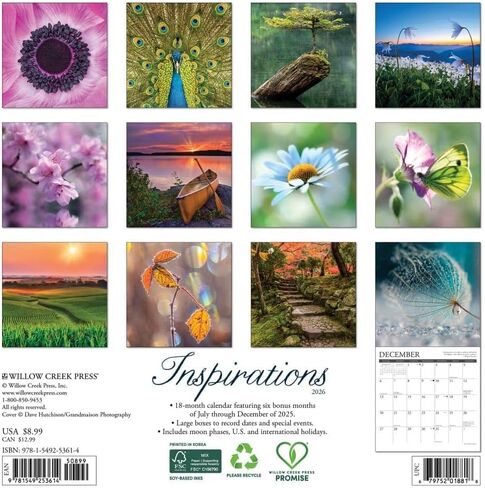 Inspirations 2026 7" x 7" Mini Wall Calendar in Saudi Arabia