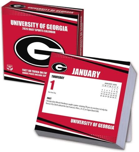 Georgia Bulldogs 2026 Box Calendar (26998053007) in Saudi Arabia