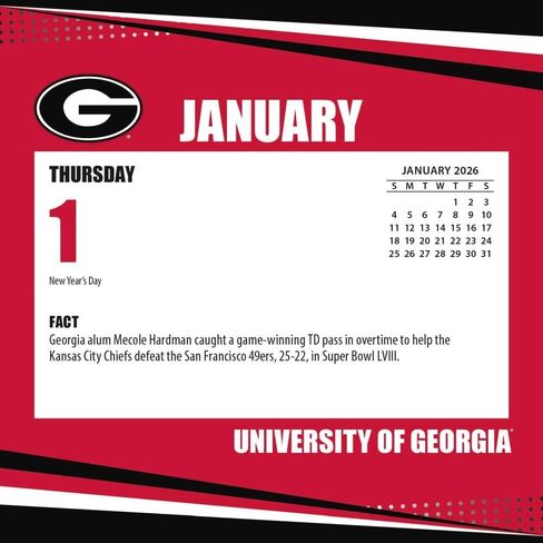 Georgia Bulldogs 2026 Box Calendar (26998053007) in Saudi Arabia