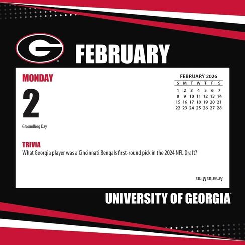 Georgia Bulldogs 2026 Box Calendar (26998053007) in Saudi Arabia