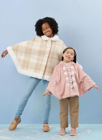Simplicity SS3043K5 Girls' Unlined Ponchos Sewing Pattern Packet, Design Code S3043, Sizes 7-8-10-12-14, Multicolor in Saudi Arabia
