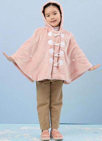 Simplicity SS3043K5 Girls' Unlined Ponchos Sewing Pattern Packet, Design Code S3043, Sizes 7-8-10-12-14, Multicolor in Saudi Arabia