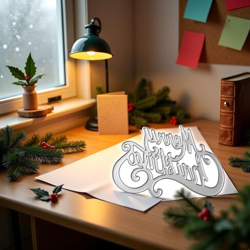 Silver Merry Christmas Metals Diays stencil DIY Scrapbooking Accousing Paper Paper Gift Die Cuts for Card in Saudi Arabia