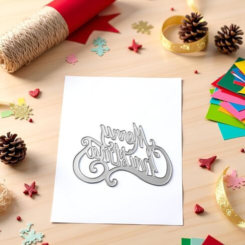 Silver Merry Christmas Metals Diays stencil DIY Scrapbooking Accousing Paper Paper Gift Die Cuts for Card in Saudi Arabia