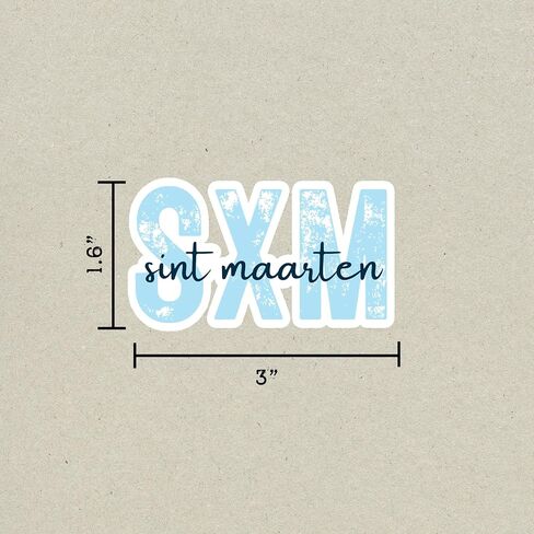SXM Sint Maarten Airport Code Travel Sticker, Multiple Colors, Vinyl Laptop Water Bottle Planner Journal, Places I've Been, Luggage Decal (Blue) in Saudi Arabia