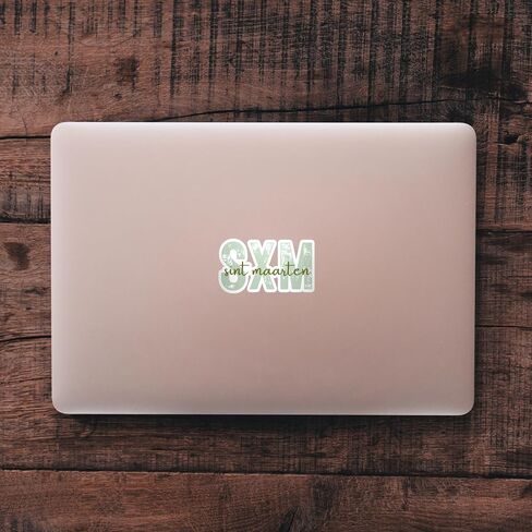 SXM Sint Maarten Airport Code Travel Sticker, Multiple Colors, Vinyl Laptop Water Bottle Planner Journal, Places I've Been, Luggage Decal (Blue) in Saudi Arabia