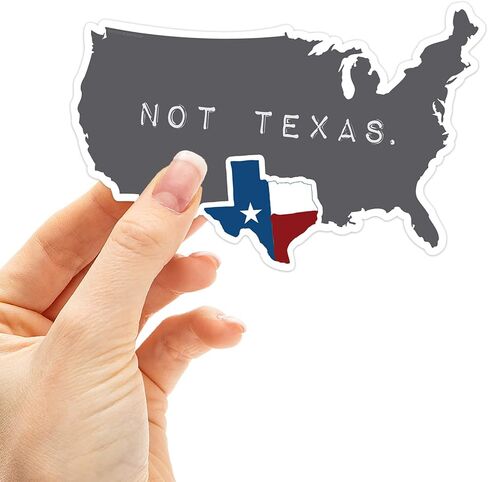 Texas, Not Texas Bumper Sticker, Funny Texas Stickers for Hydroflask, Lone Star TX Pride Sticker, Houston Austin Dallas San Antonio Decal in Saudi Arabia