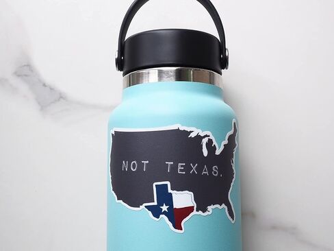 Texas, Not Texas Bumper Sticker, Funny Texas Stickers for Hydroflask, Lone Star TX Pride Sticker, Houston Austin Dallas San Antonio Decal in Saudi Arabia