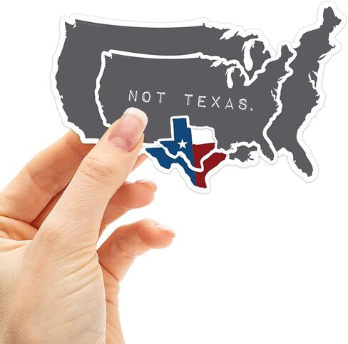 Texas, Not Texas Bumper Sticker, Funny Texas Stickers for Hydroflask, Lone Star TX Pride Sticker, Houston Austin Dallas San Antonio Decal in Saudi Arabia